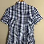 Theory Mayvine Dillon Plaid Linen Mini Shirt Dress Women 4 Blue White Preppy NWT Photo 13
