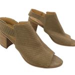 Franco Sarto Helix sling back chunky heel peep toe sandal perforated sides sz 8 Photo 0