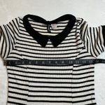 Divided H&M  Fit and Flare Stripe Collar Mini Dress Size 6 Waffle Knit Stretch Photo 5