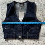 ZARA  Dark Denim Cropped Vest XS Photo 9