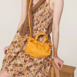 Madewell New  Mini Drawstring Crossbody Bag Orange Soft Leather Cinch MSRP $118 Photo 1