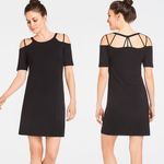 Fabletics  Black Sunburst T-Shirt Knit Dress Photo 1