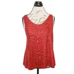 Lovers + Friends Womens Tank Top Back Mesh Snakeskin Print Sz Small Sleeveless Photo 1
