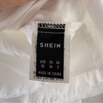 SheIn White Lace Long Sleeve V Neck Scallop Trim Women's Top Blouse XS EUC Photo 3