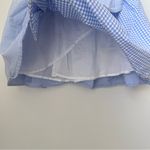 American Eagle Blue and White Plaid and Stripe Mini Skirt Size XS Photo 3