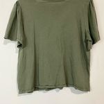 American Eagle  Women’s Short Sleeve Basic Tee Shirt w/ Distressed Hem Green FLAW Photo 8