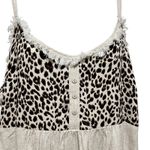 Umgee Womens‎ Babydoll Fringed Tank Top L Beige Leopard Print Y2K Coquette Boho Tan Size L Photo 7
