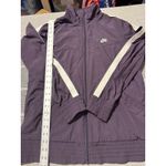 Nike Women Track Jacket Purple White Stripe Full Zip Casual Athleisure Size M Photo 1