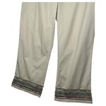 VTG Casual Corner Capri Pants Womens 10 Beaded Wide Leg Dead Stock Boho Tan Brown Photo 3