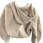 ZARA  small cropped‎ Tan Zip-Up Hoodie Photo 9