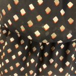 White House | Black Market Diamond Print Chiffon Dress Sz Small Black Long Sleeve Photo 3