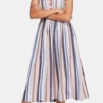 Free People Lilah Pleated Tube Striped Midi Dress XS NWT Photo 0