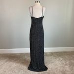 Betsy and Adam  Sleeveless Sparkly Column Evening Gown Metallic Black Size 12 Dress Photo 1