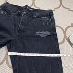 Old Navy  high rise slouchy straight distressed button fly black jeans, 12 tall Photo 10