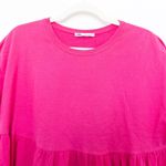 ZARA Womens Babydoll Tops Size M Pink Yellow 2 Piece Lot Short Sleeve Casual Photo 6