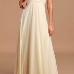 Lulus 𝅺NWT LULU’S Some Type of Sway Cream Maxi Dress M Photo 1
