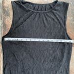 Pixie Market Textured Crepe Black Casual Shift Dress Size Small Photo 3