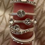 Matte Silver Earrings + Stacking Ring Photo 2