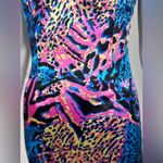 WNTRMSE Sexy Multicolor Animal Print Maxi Dress Size 2 Pink Photo 5