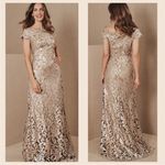 Tadashi Shoji  BHLDN Odette Lace Sequins Maxi Sz 2 Photo 1