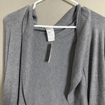 Chico's sz One size gray wrap ruffle open duster sweater NWT Photo 2