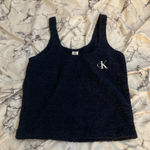 Calvin Klein  navy fuzzy knit tank Photo 0