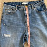 Avec Les Filles  Distressed Button Fly Straight Raw Hem Jeans Size 29 Photo 10