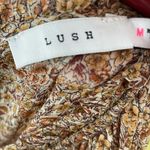 Lush Clothing LUSH Caramel Mustard Floral Sleeveless Mini Dress Women’s Sz M Photo 3