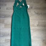 Herve Leger NEW Cutout Bandage Midi Dress In Emerald Medium Photo 1
