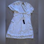 lulus dress small NWT made with love Low Round neck Open Back waistline White Size M Photo 11