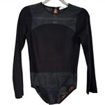 ZARA NWOT Black Mesh Panel Bodysuit Size M Photo 4