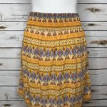 🎈Mossimo Mustard Yellow Aztec Print Mini Skirt Sz M Size M Photo 3
