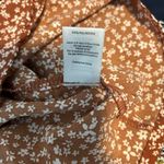 Lush Clothing Lush Women's Brown Pink Floral Long Puff Sleeve Round Neck Mini Dress S Photo 6