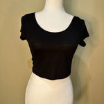 American Eagle Low Back Black Crop Top T Shirt - size small Photo 1