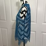 Deletta  Teal Lace Tank Top Photo 1