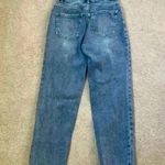 PacSun  distressed high rise straight button front blue jeans in size 24 Photo 3
