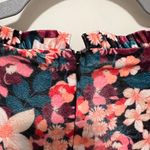 BCBGeneration Mock Neck Velvet Retro Floral Ruffle Hem Mini Dress Size 8 NWT Photo 6