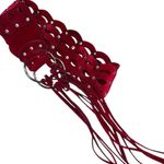 Vintage Red suede Women's fringed Belt! Photo 1