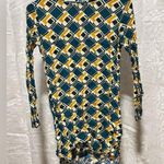 WAYF Geometric Patterned Dress - Green, Yellow, White Photo 0