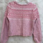 Love Shack Fancy Pink cropped knit sweater Photo 8