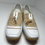 Walter Genuin Linea Stretch Ladies Golf Shoes 8/38.5 Leopard Print Italy Tan Photo 1