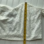 Eloquii Lace Cropped Off the Shoulder Blouse Ivory Off White Size 18 NWT Bridal Photo 7