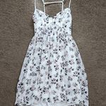 Hollister White Floral Mini Dress, Women's S Photo 0