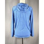 Under Armour Womens HeatGear Hoodie Heather Blue Long Sleeve Top Size M Preppy Photo 2