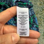 Vineyard Vines blue garden floral print tassel boho blouse, size XL Photo 8