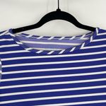 Cabana Life Women's Blue‎ & White Striped 3/4 Sleeve Pocket Shift Dress Size M Size M Photo 4