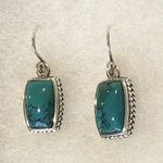 Sterling Silver BARSE Turquoise Rope Braid Framed Drop Earrings NWT Photo 3