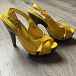 Yellow Slingback Heels by Shes Collection Size 5.5 Photo 3