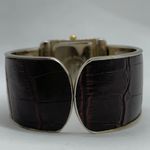 Ladies 35mm cuff bracelet watch gold tone dial size 6” runs Photo 3