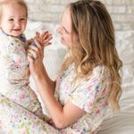 Little Sleepies Womens Bamboo Pajama Top Sz Medium Watercolor Blooms Purple Photo 1